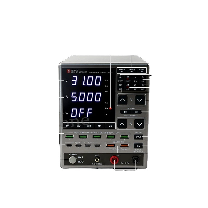 H65e66a1b448146b5aebaee3ec16a513fn YCS 3061 VCO Adjustable DC Power Supply 30V 6A with OCP Protection for Phone Repair Digital Multifunctional Voltage Current Test – Image 1